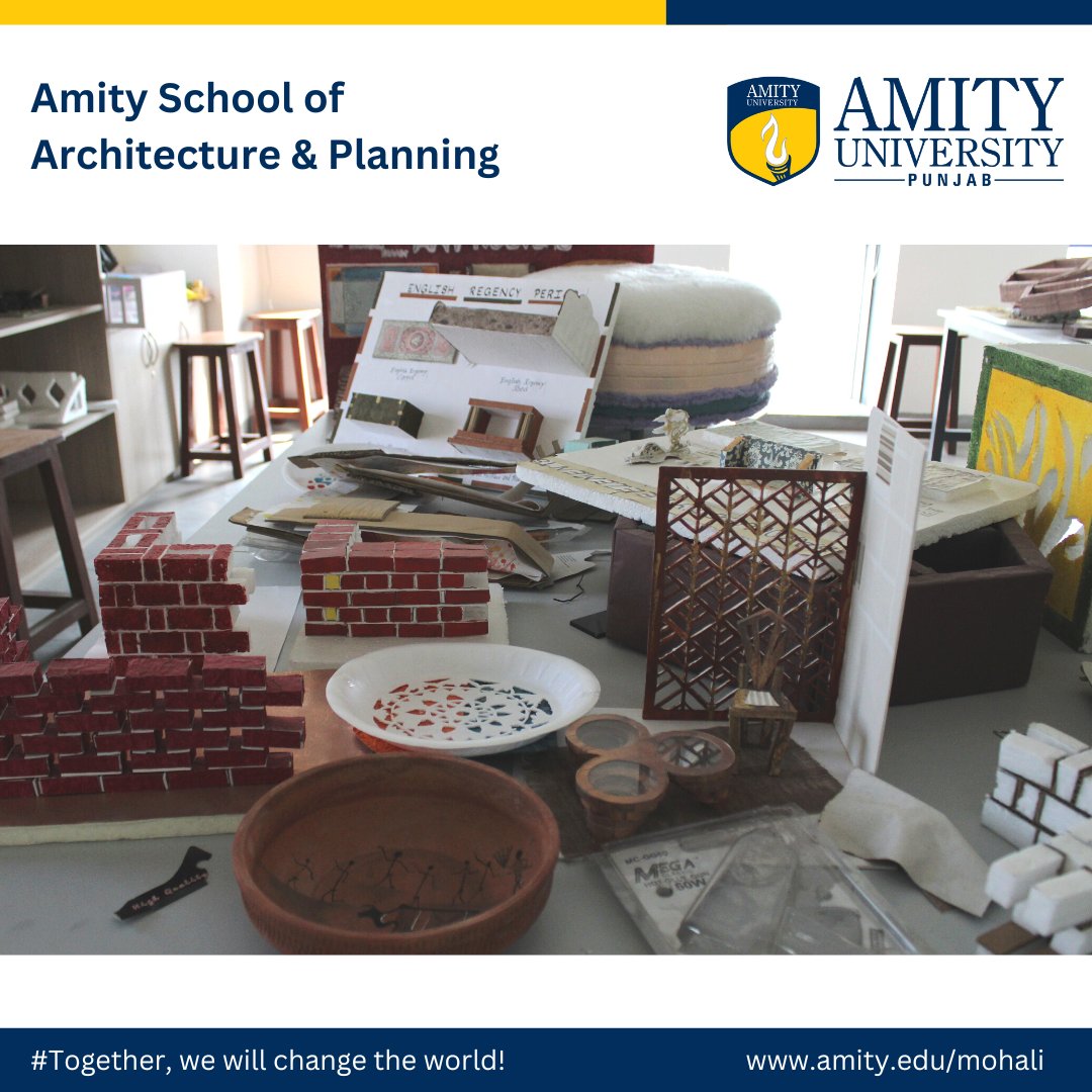 AmityPunjab's tweet image. Distinguished architect Ar purnima Sharma of CAPT Consultant was invited by Amity School of Architecture and Planning to serve as a jury for a portfolio presentation of first-year students of the #BachelorofArchitecture and #BachelorofInterior Design programmes. 
#Amity