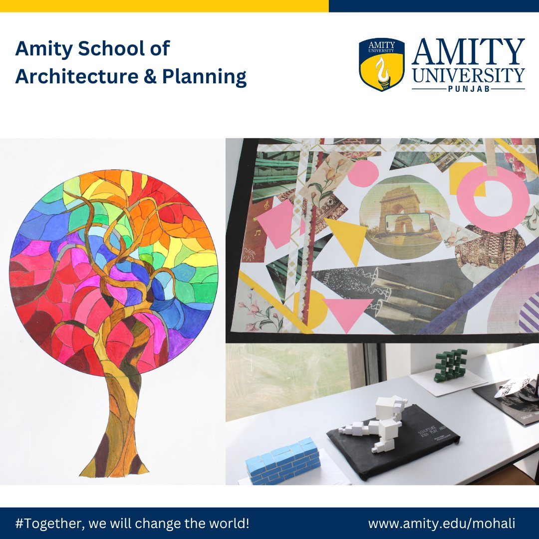 AmityPunjab's tweet image. Distinguished architect Ar purnima Sharma of CAPT Consultant was invited by Amity School of Architecture and Planning to serve as a jury for a portfolio presentation of first-year students of the #BachelorofArchitecture and #BachelorofInterior Design programmes. 
#Amity