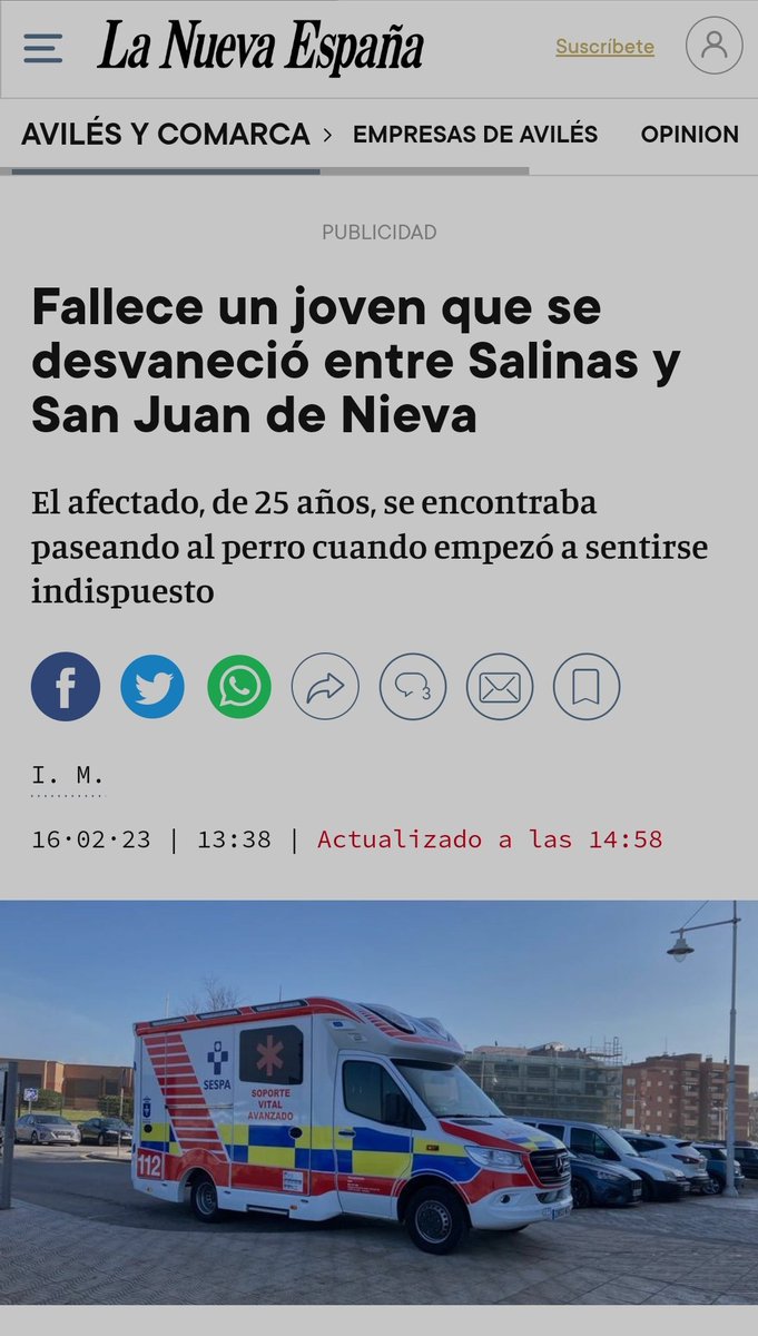 🚨🚨 Nuevo deporte de riesgo: Muere un joven de 25 años cuando paseaba a su perro‼️

💔 #Repentinitis sacando al chucho, la nueva normalidad

Si es que estos jóvenes viven al límite 😷🐑

💉 Seguro que las vacunas no han tenido nada que ver

DEP

Gracias @neverynevera