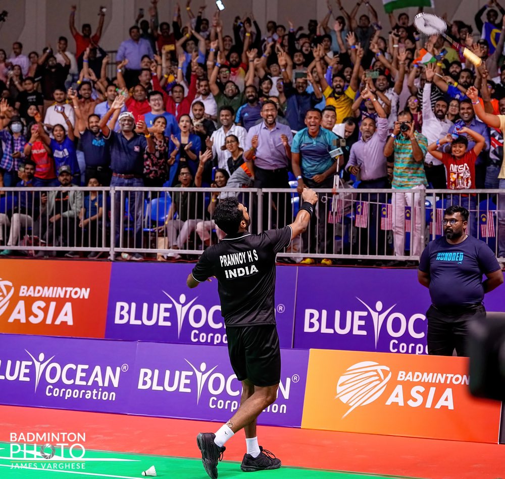 PRANNOYHSPRI's tweet photo. What an atmosphere last night here in Dubai 🔥 

Glad I could give that much needed start to the team. 
4-1 victory against full fledged Malaysian team is never easy and superb effort from each one of us. 

Quarterfinals tonight against Hongkong! Hoping for a full house tonight😉 https://t.co/5fSyKEG508