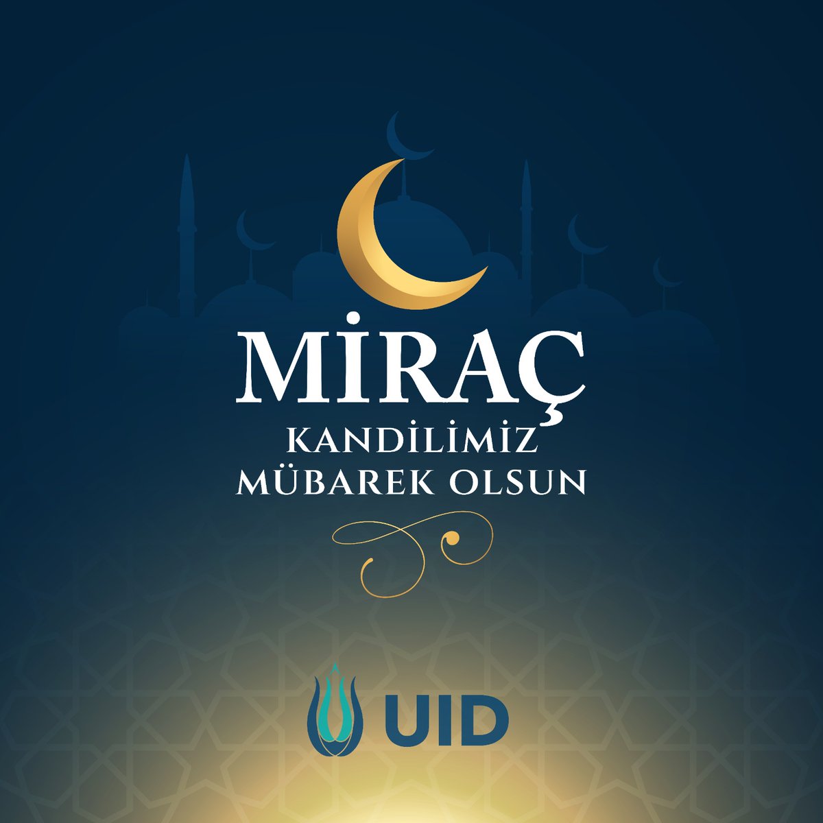 U_I_D's tweet photo. İslam aleminin ve Milletimizin Miraç Kandili’ni tebrik ediyor, depremde kaybettiğimiz kardeşlerimize rahmet, yaralı ve hasta olan kardeşlerimize şifalar diliyoruz.
#MiracKandili 
#YanlızdeğilsinTürkiyem
#UlD https://t.co/Wj1B4Ikgyv