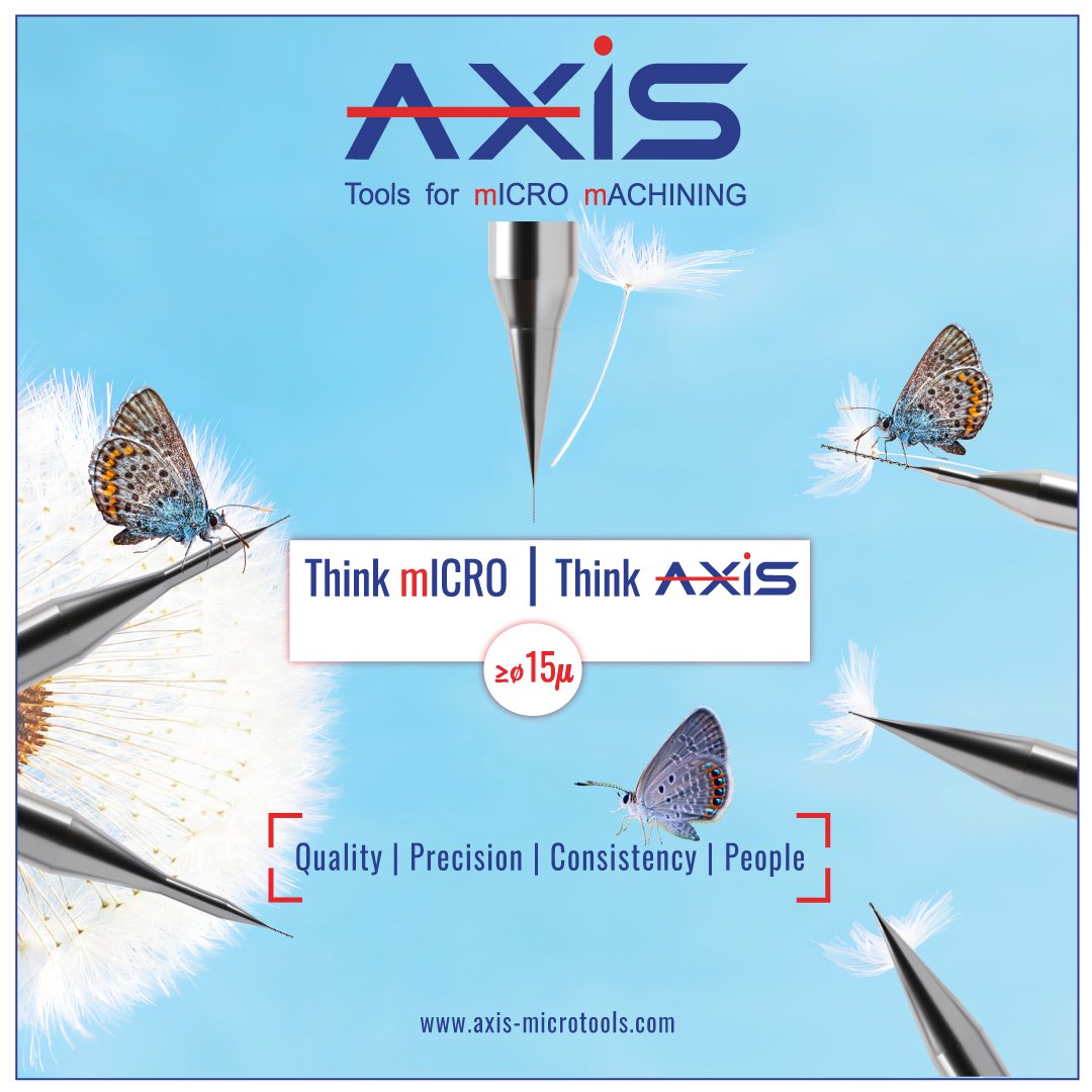 AxisMicrotools's tweet photo. Think mICRO | Think AXIS
AXIS...Ultra mICRO Tools beyond imagination...
#ThinkMicroThinkAXIS
#axistools #cuttingtools #micromachining #microtools #micro #microendmills #microdrills #precisionmachining #cncmachining
#tighttolerance #miniature #machining #metalcuttingtools https://t.co/g2RGHNsOlE