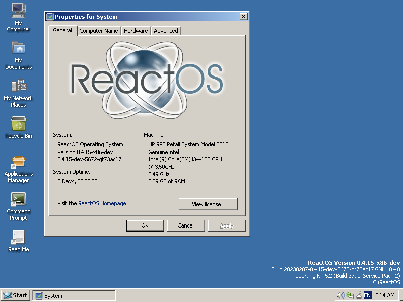 ReactOS on Twitter: