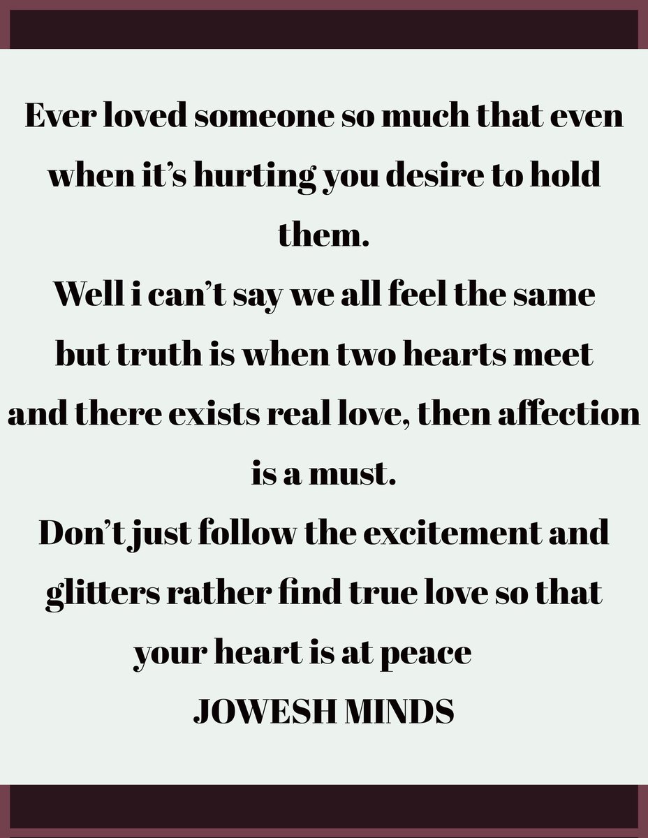 For at the end of the day
True love is a must