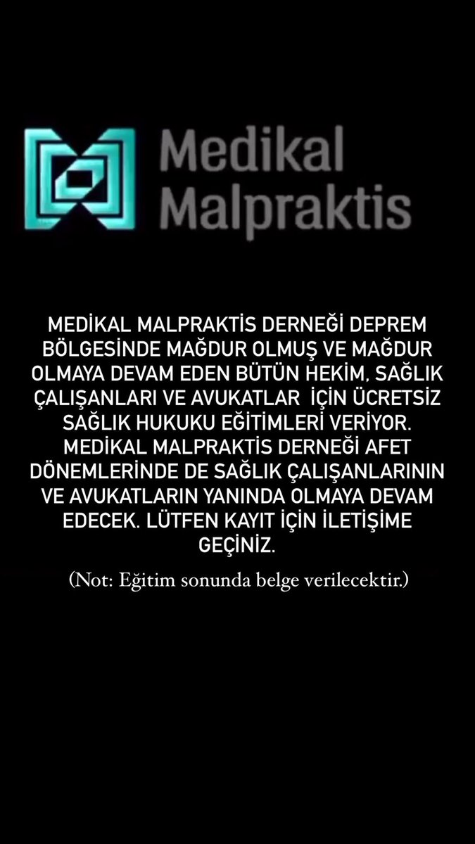 #deprem #saglikcalisanlari #hekim #avukat #egitim #saglikhukuku #ucretsiz