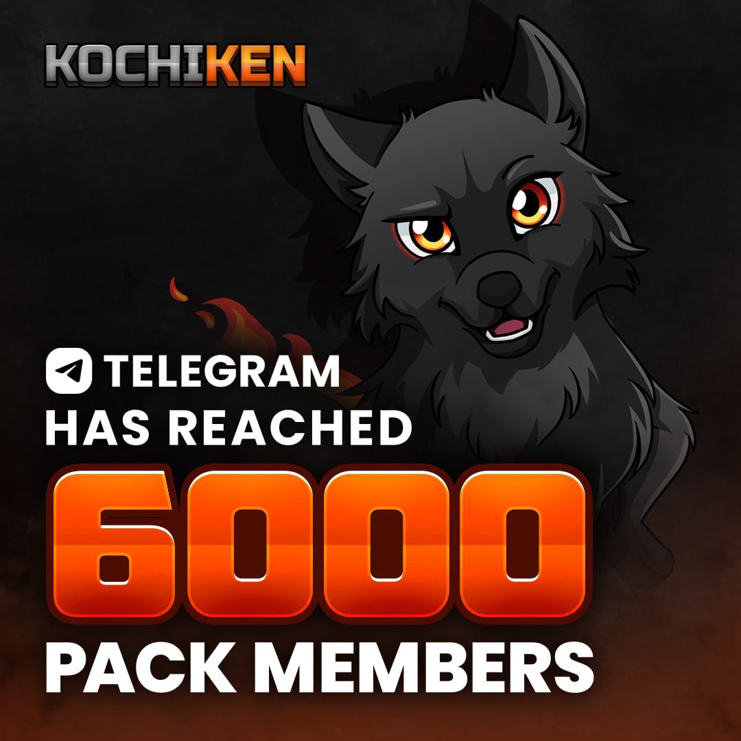 KOCHI PACK!🔥

We have officially AND organically reached 6k+ pack members in our main chat..

&amp; did you know we’ve also removed more than 4k+ bots and inactive accounts as well to keep our chat as organic as possible? 

This is just a small milestone.

Bigger things on the way🚀
