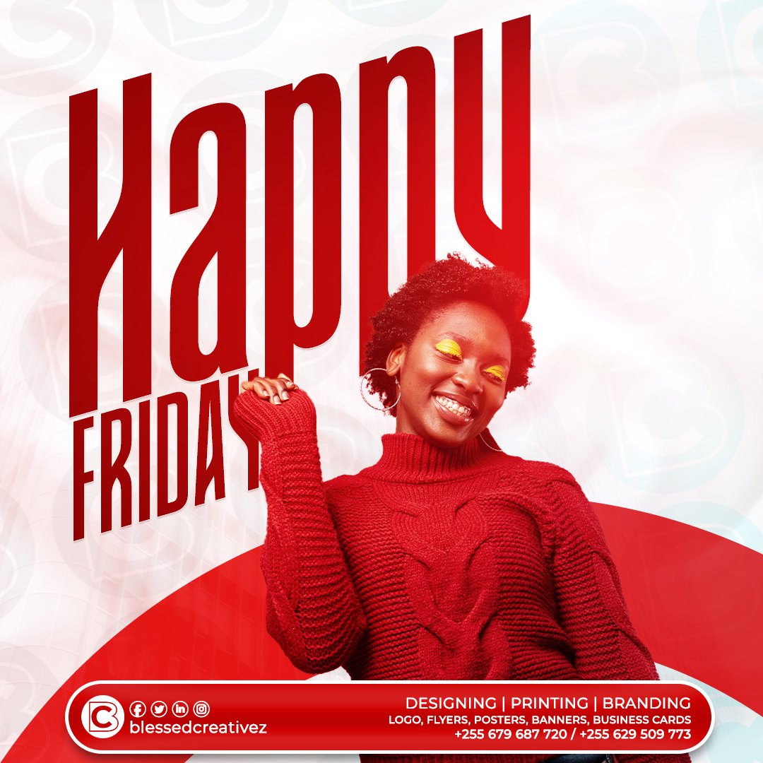 BlessedCreativz's tweet photo. Fine Fridays, Happy Friday to you all.๐น๐ฏ๐ช๐๐กโ๏ธโ๏ธ
WeDESIGN
WePRINT
WeBRAND
Call/Whatsapp: +255 679 687 720
Email: blessedcreativez@gmail.com
#blessedcreativez #gooddesign #goodbusiness #printing #happymonday #benice๐ #designing #branding #blecify #bekind #awesome https://t.co/3QHJFLJQV5
