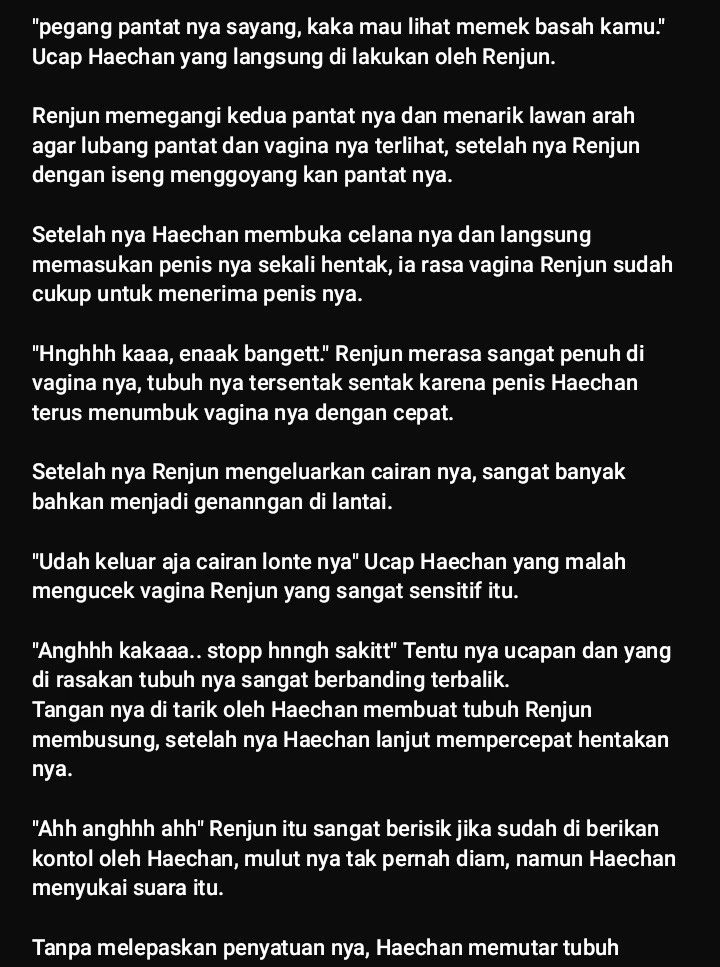 815chanv's tweet photo. [ hyuckren - narasi 🔞 ]

"bisa ewe kamu ga malam ini?"
cw // nsfw , bxb , boypussy , vagina sex , dirty talk , kata kata jorok. https://t.co/5BrePpsUlZ