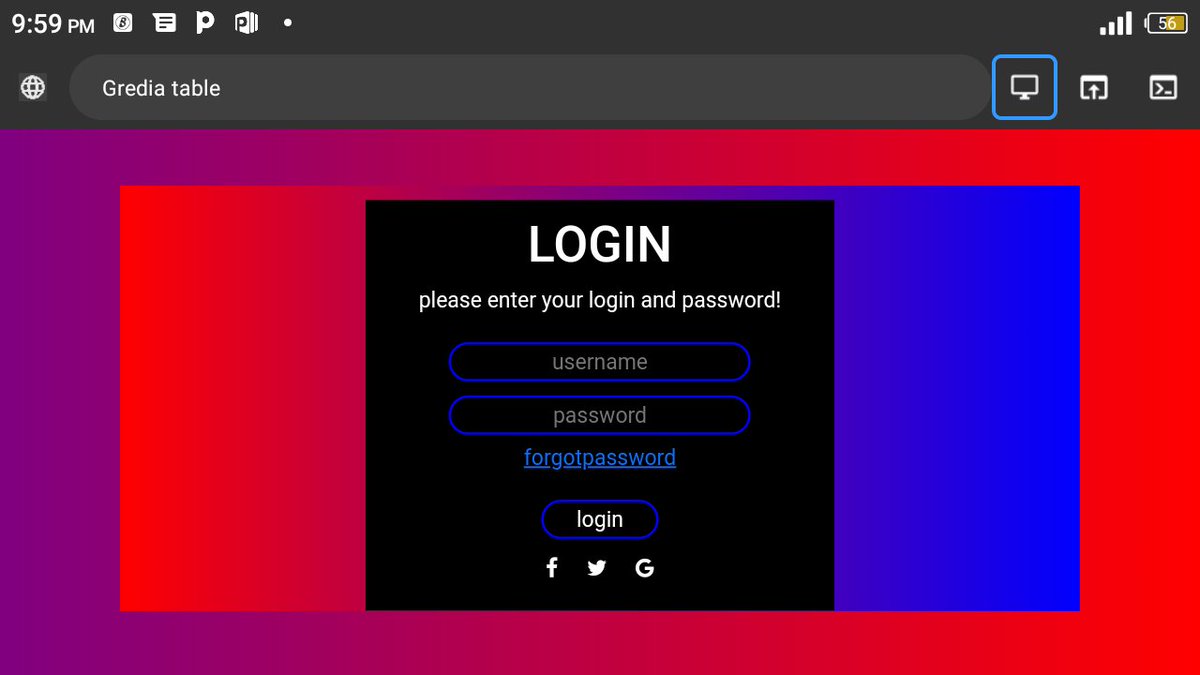 VicGreg77's tweet image. A login form I built within 40 minutes, looking forward to do more.
#frontdeveloper
#