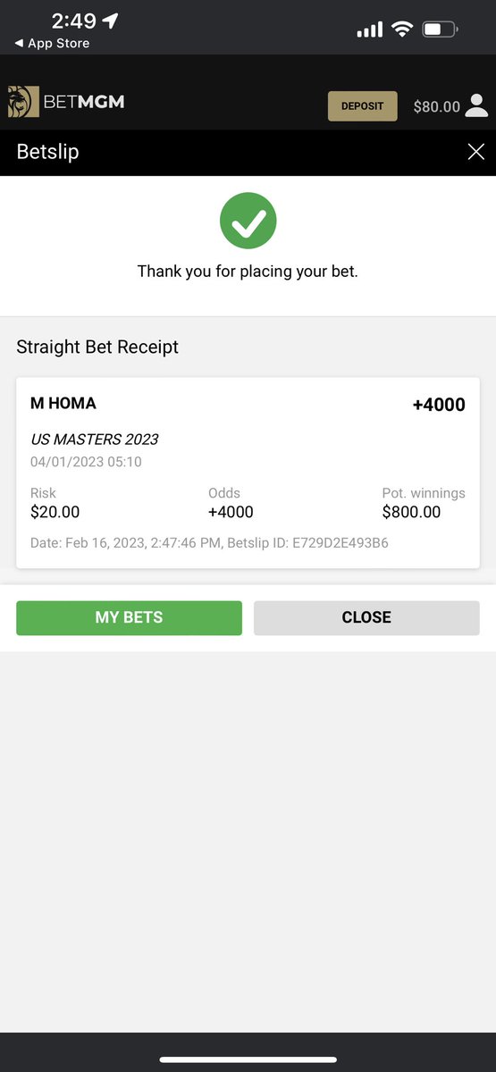 SweetmanTom's tweet photo. @maxhoma23 a very persuasive @MGMResortsIntl sports book rep got me to join the club and place a bet in earnest in exchange for a free drink.  You got this.  🙏 https://t.co/An4F8qmbcq