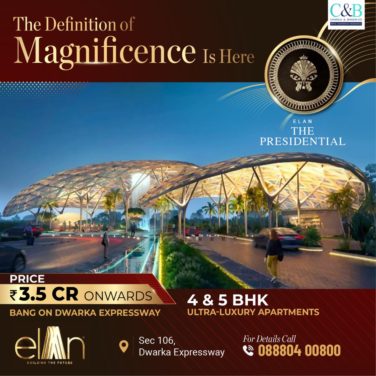 chawlaandbhasin's tweet image. Elan The Presidential, the Elan Group's first luxury residential project in Gurgaon's sector 106. It's an incredible housing project with Luxury Class....

Call Now 8880400800 For More Details...

#CandB #chawlaandbhasin #elan #ElanPresidential #luxuryliving #invest