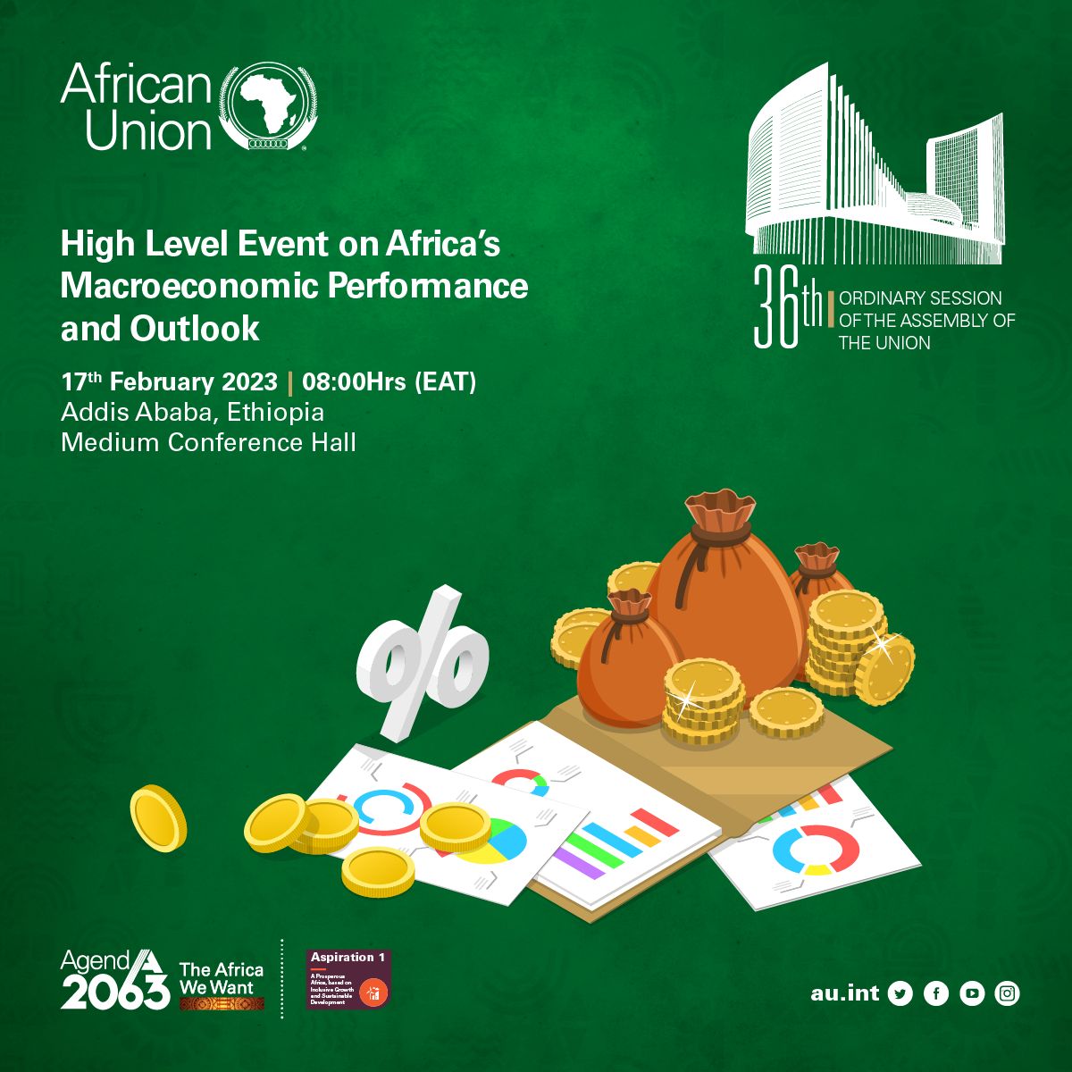 Currently happening 🟢
Despite the confluence of multiple shocks, growth across all five African regions was positive in 2022 — and the outlook for 2023–24 is projected to be stable. <a href="/AU_ETTIM/">AU-Economic Dev't,Trade,Tourism Industry &Minerals</a> <a href="/AfDB_Group/">African Development Bank Group</a> #AUSummit 
Join here : zoom.us/meeting/regist…