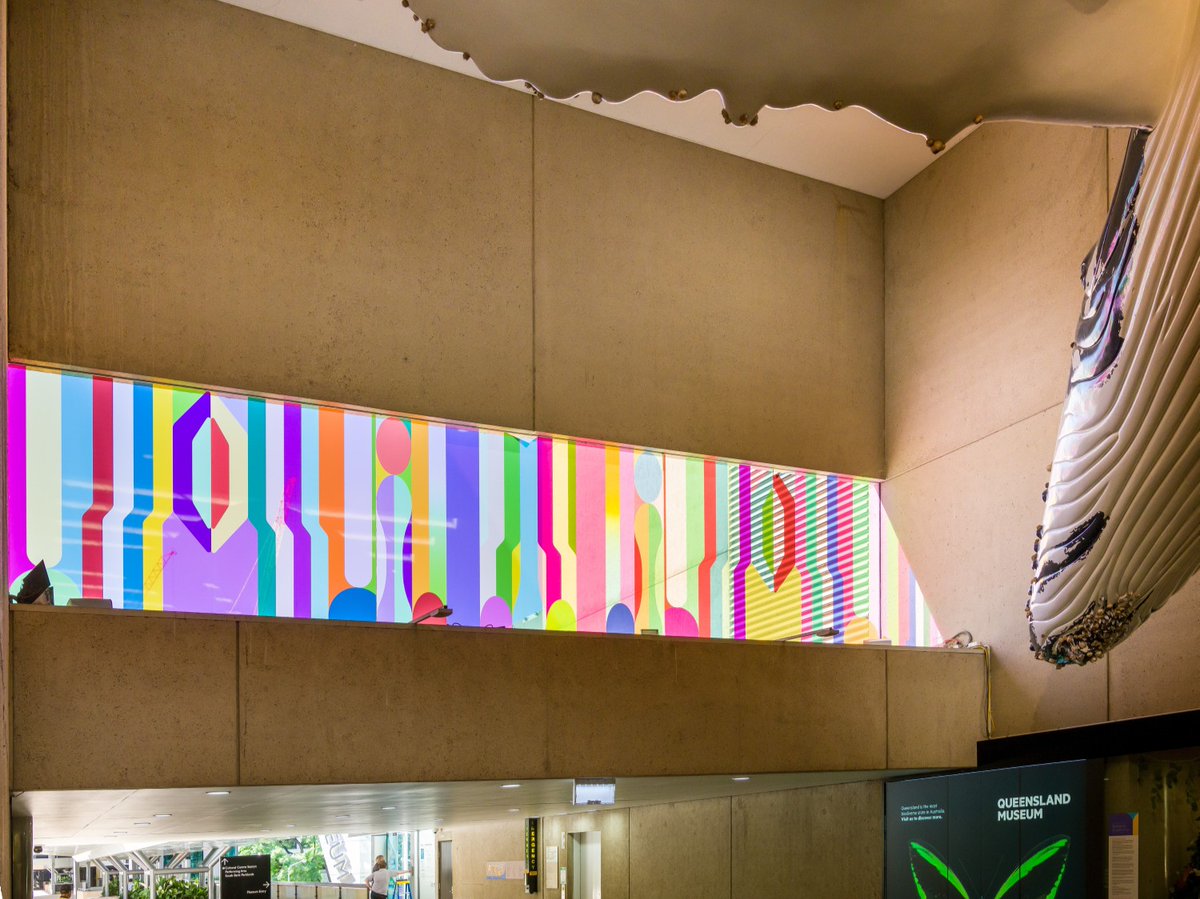 qldmuseum's tweet photo. Happy WorldPride! 🌈 Wishing our friends down in Sydney a fabulous festival opening weekend.
📸 #FBF to Shannon Novak's 'Biological Exuberance' rainbow installation in the Whale Mall. It may not be a #ProgressShark, but we love it nonetheless. 💜 https://t.co/fh3gPLNY4Z