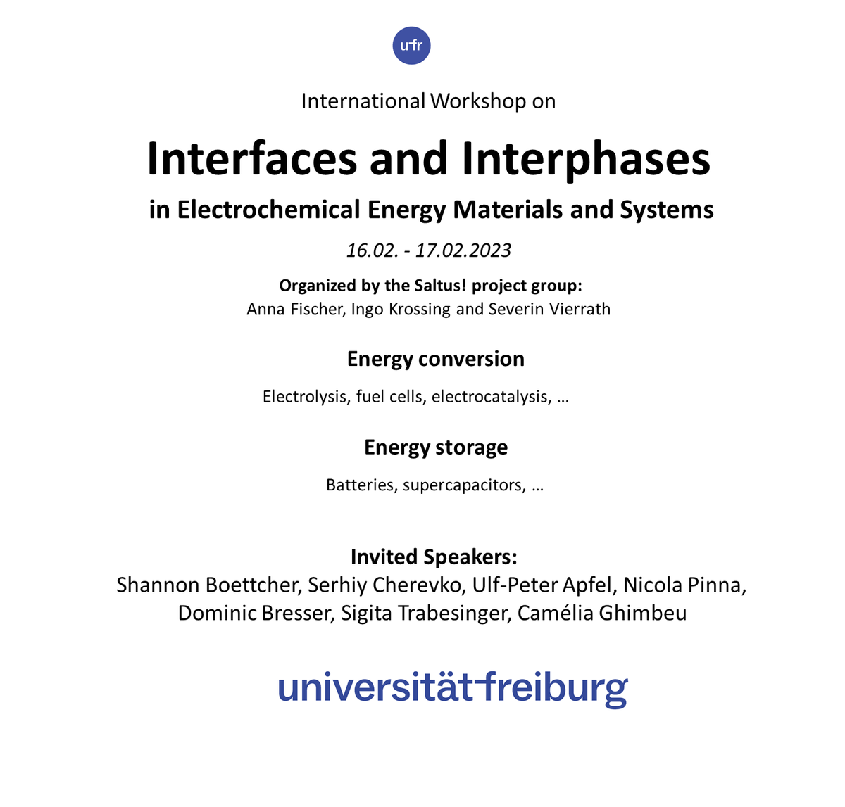 Prof. Dr. Anna Fischer (@annafischerlab) on Twitter photo Great first day yesterday at our #Workshop on #Interfaces and #Interphases in #Eletrochemical #Energy #Materials and #Systems" at the
<a href="/UniFreiburg/">Universität Freiburg</a>
! Organizers: Ingo Krossing, Severin Vierrath and myself (<a href="/AnnaFischerLab/">Prof. Dr. Anna Fischer</a>). Great first day yesterday at our #Workshop on #Interfaces and #Interphases in #Eletrochemical #Energy #Materials and #Systems" at the
<a href="/UniFreiburg/">Universität Freiburg</a>
! Organizers: Ingo Krossing, Severin Vierrath and myself (<a href="/AnnaFischerLab/">Prof. Dr. Anna Fischer</a>).