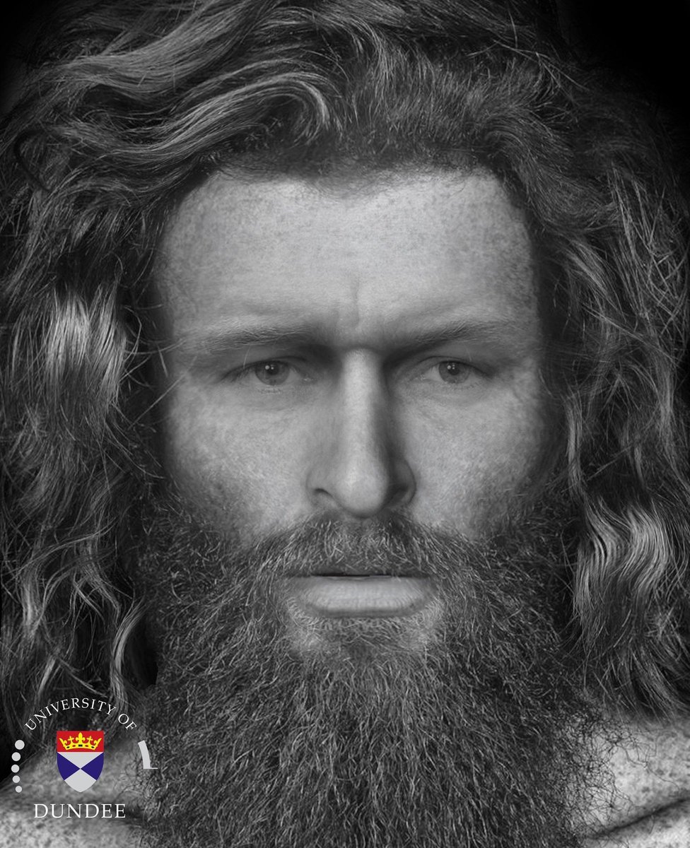 The reconstructed face of a Pictish man ‘brutally killed’ 1,400 years ago was revealed #OTD in 2017. The body of ‘Rosemarkie Man’ was found buried in a cave in the Black Isle, Ross-shire. Dundee University detailed severe head injuries inflicted by a weapon.