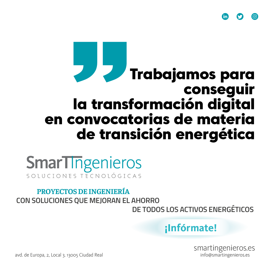 SmartIngenieros's tweet photo. Trabajamos para conseguir la transformación digital en convocatorias de materia de transición energética. #ProyectosDeIngeniería con soluciones que mejoran el ahorro de todos los activos energéticos
.
#SmartIngenieros #Tecnologias #Renovables #Eficiencia #Sostenibilidad https://t.co/K8TKIzz0ff