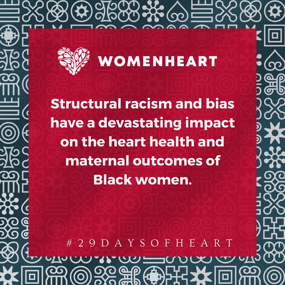 Structural racism & bias have a devastating impact on heart health & maternal outcomes of Black women. 

These systemic issues put Black women at a higher risk for heart disease & poor maternal outcomes.

#29daysofheart #healthdisparities #equitablehealthcare #BlackHistoryMonth