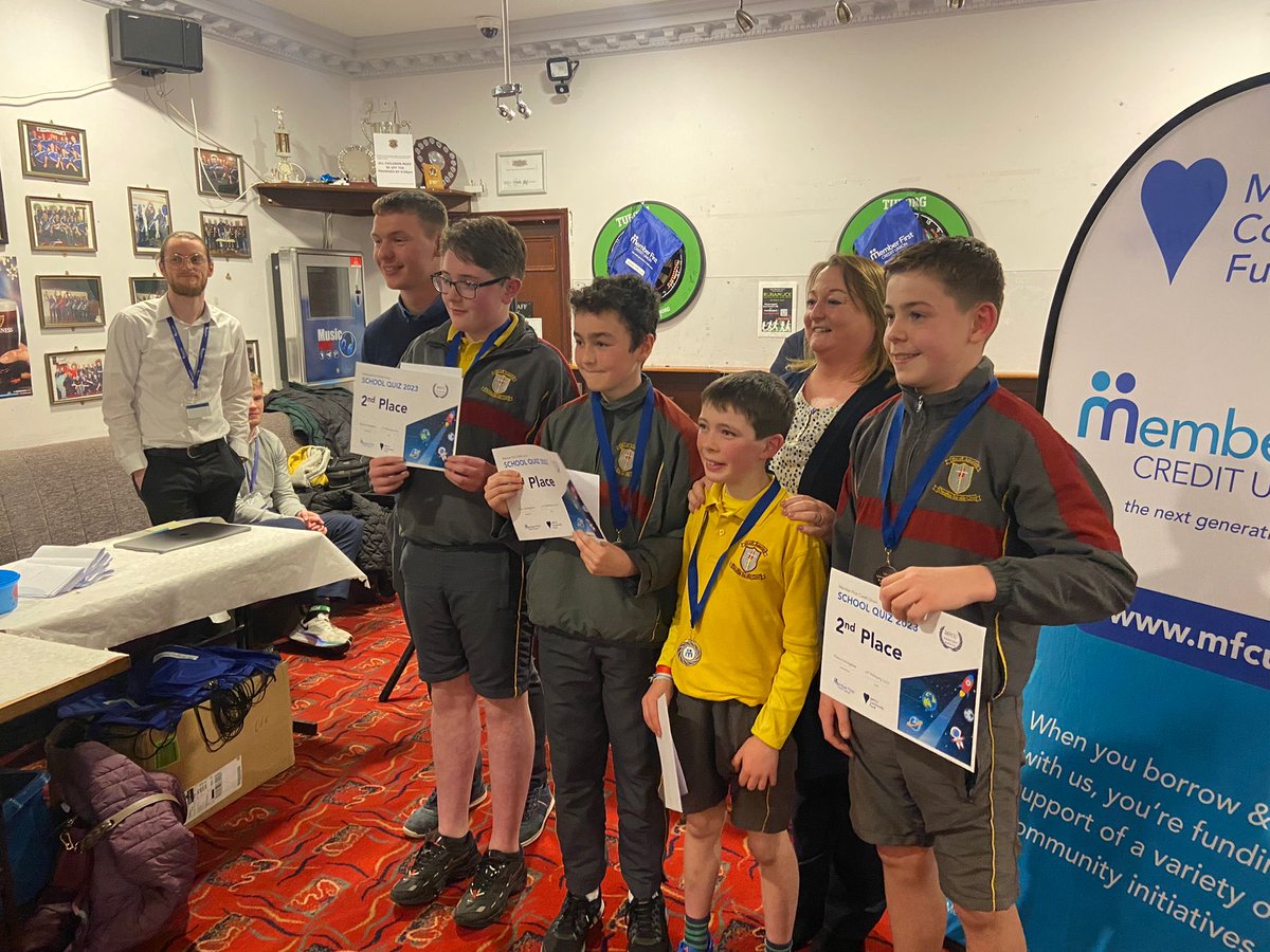 Congratulations to Tom, Ben, Patrick &amp; Alex for getting into the regional finals of the Members First Credit Union Quiz competition. We ⁦<a href="/scoilassaimbns/">scoilassaimbns</a>⁩ are very proud of you 👏 ⁦⁦@MembersFirstMI⁩ #quizes