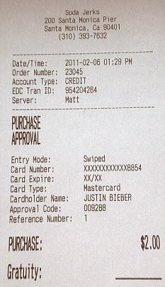 Justin Bieber buys "Ice Cream" in Santa Monica.( February 6th,2011)