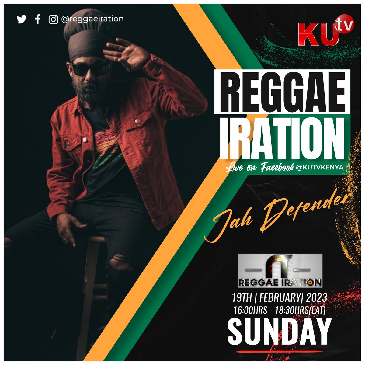 reggaeiration's tweet photo. This week on @reggaeiration
our guest artist is @JahDefender7
Stay tuned #Reggae #reggaeiration https://t.co/ZJt7zYFt0i
