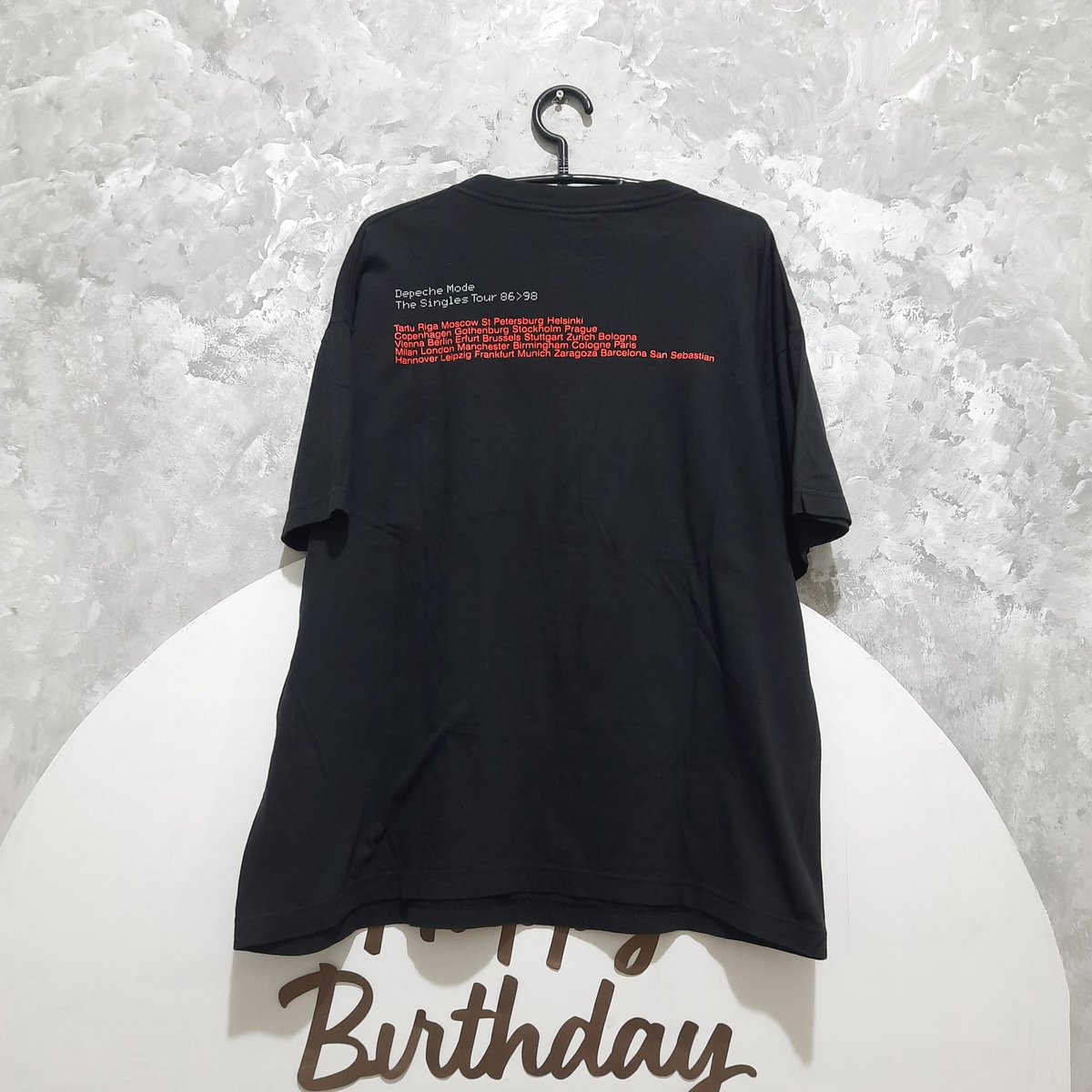 T-shirt Depeche Mode The Singles Tour 1998 Réplique - Noir Coton Unisexe Neuf