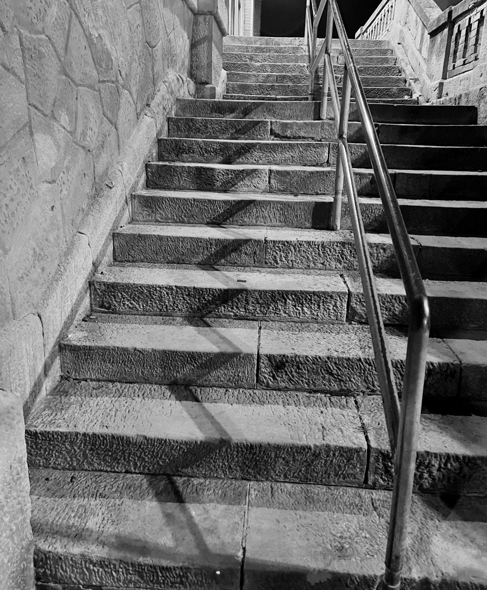 PardoMestre's tweet photo. #BonDia #Lleida L’ombra de la barana va adoptar la forma de la construcció, en aquest cas es d’escala, quin camuflatge mes bo, tot lo que puja…baixa ☑️(rfss) #ciutat #febrer23 🟪🟣🟪 https://t.co/P36PGOCDU7