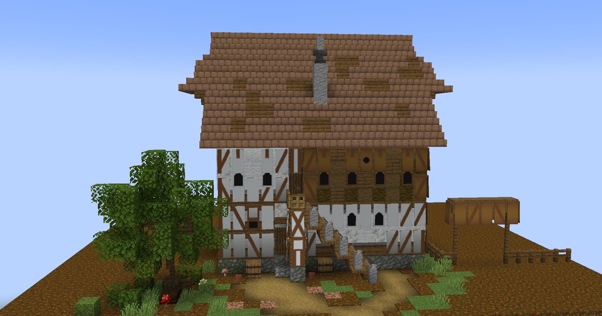 バニラでバナーごり押しティンバー建築　#Minecraft