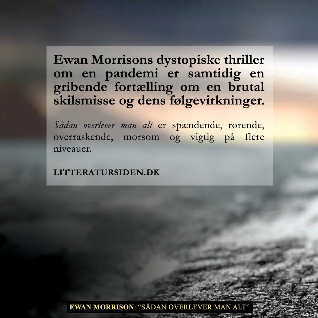 ScreamingRecs's tweet image. Som forlag er litteratursiden.dk afgørende! Det er bibliotekernes side, så at få vores bøger anmeldt dér (og endda positivt!) betyder helt utrolig meget! 
Denne gang anmeldes @MrEwanMorrison's "Sådan overlever man alt" - prøv engang at hop forbi siden og læs den hele!