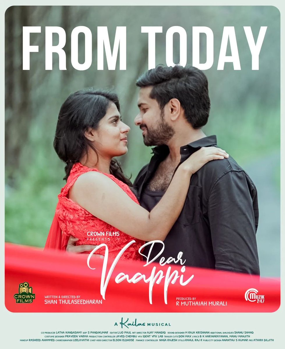Muzik247in's tweet photo. #DearVaappi running in theatres near you!π
βΆοΈhttps://t.co/gOShmArFXW
@ShanThulaseedh1 @crownfilms_ @LalDirector #KailasMenon #Niranj #AnaghaNarayan #Srirekha
#DearVaappiFromToday https://t.co/0F1DU9oFAE