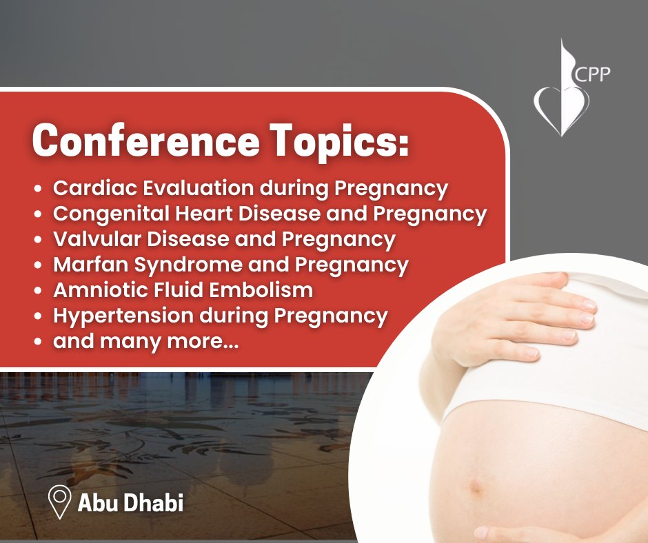 CPPCongress's tweet image. The #cppcongress program will include invited lectures, workshops as well as original oral and poster presentations, clinical cases and debates which will cover a wide spectrum of topics in all disciplines related to pregnancy associated cardiovascular conditions.

#cpp2023