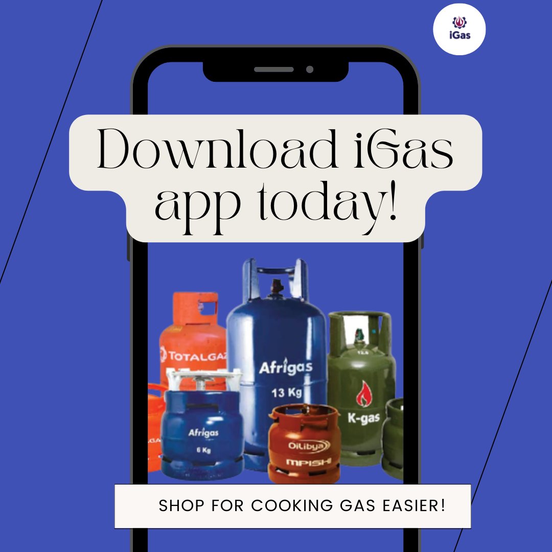 igas_tech's tweet photo. What is your favourite Gas brand?
You can now order for a refill or a brand new cylinder via iGas app

Gas vendors have you set up your shop on iGas? Usipitwe na wateja
#cleancooking #lpg #gasvendors #nunuagasonline #lpgdistributors #lpgbusiness #cookinggas https://t.co/ciyIcoKsej