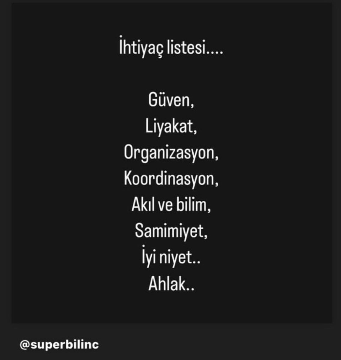 İhtiyarç listesi aşağıdaki gibidir .
#CUMA