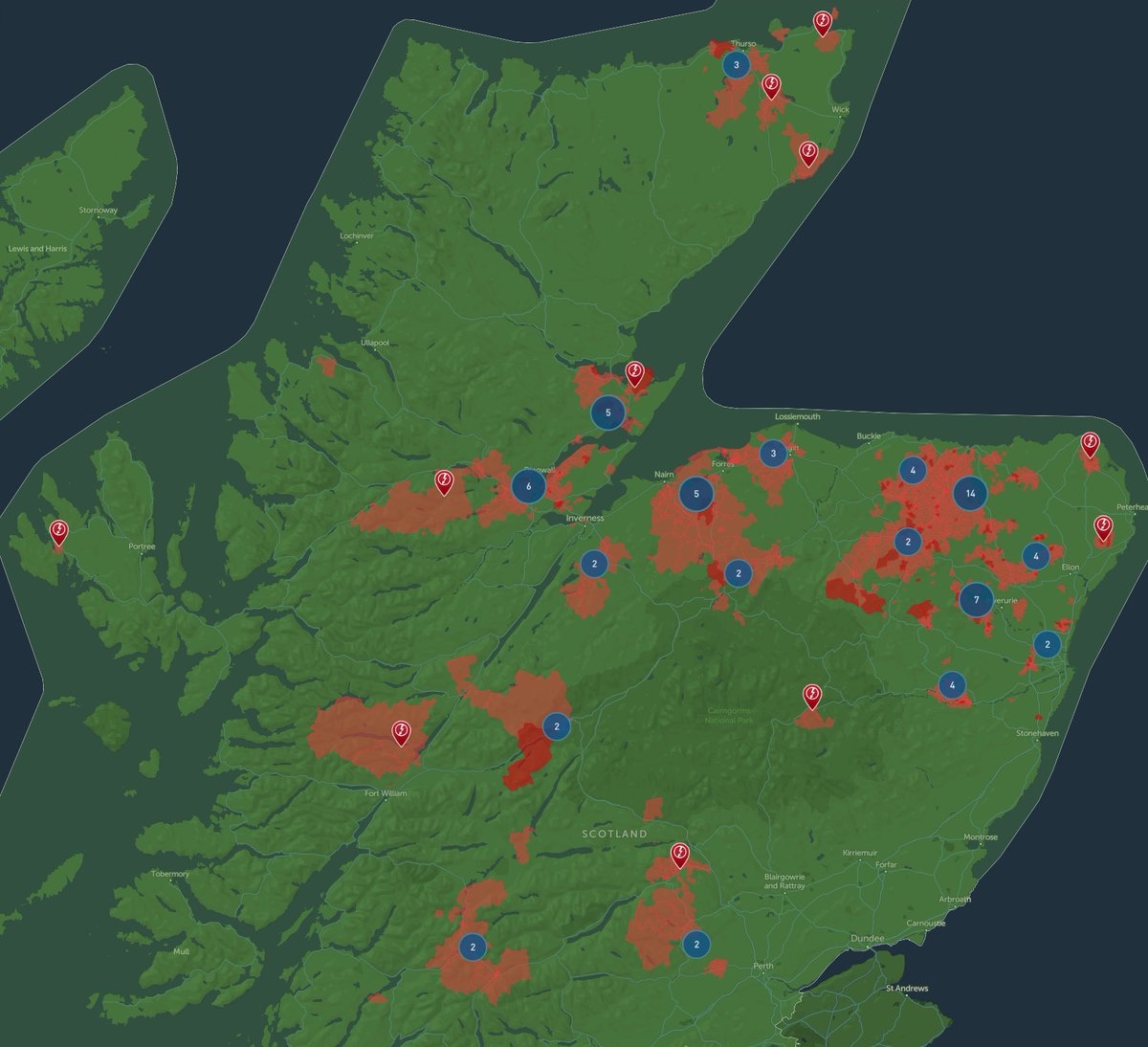 The Highland Council on Twitter "🪫There are several power cuts across