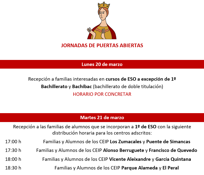 ies_condesaeylo's tweet photo. Ya estamos concretando las fechas y horas para que puedas venir a visitar el IES Condesa Eylo Alfonso en nuestras Jornadas de Puertas Abiertas.
Sigue la información en https://t.co/XOQ29rjdGU https://t.co/Ah2GuKTxa8