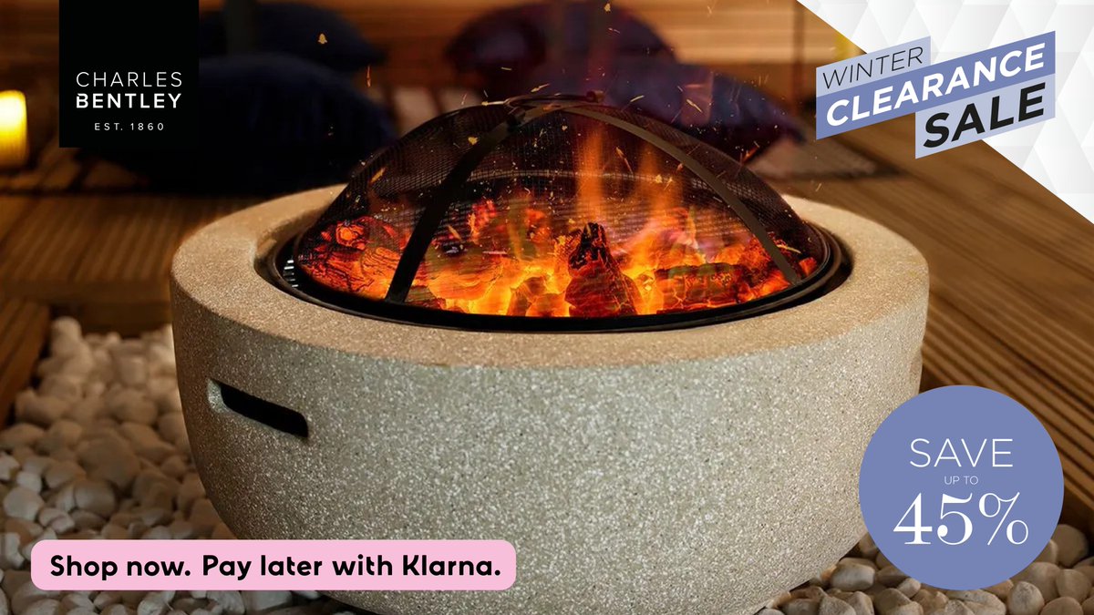 With a variety of sizes and styles to choose from, our firepits are the perfect addition to any outdoor space. Don't miss out on this amazing offer!  Shop now and save big! bit.ly/3YDAhzH #WinterSale #Firepits #OutdoorLiving #CozyWinter #SaveBig #CharlesBentley