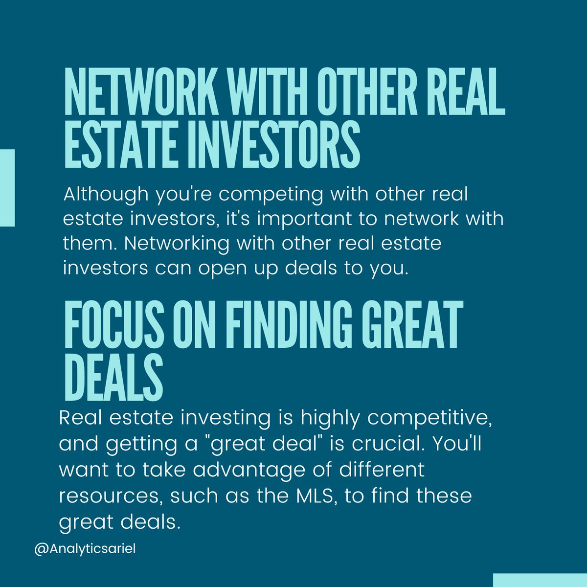 analyticsariel's tweet image. Want to get the most out of your real estate investments? These 8 practical tips will help you do just that! 📈💸 #maximizingefficiency #realestateinvesting