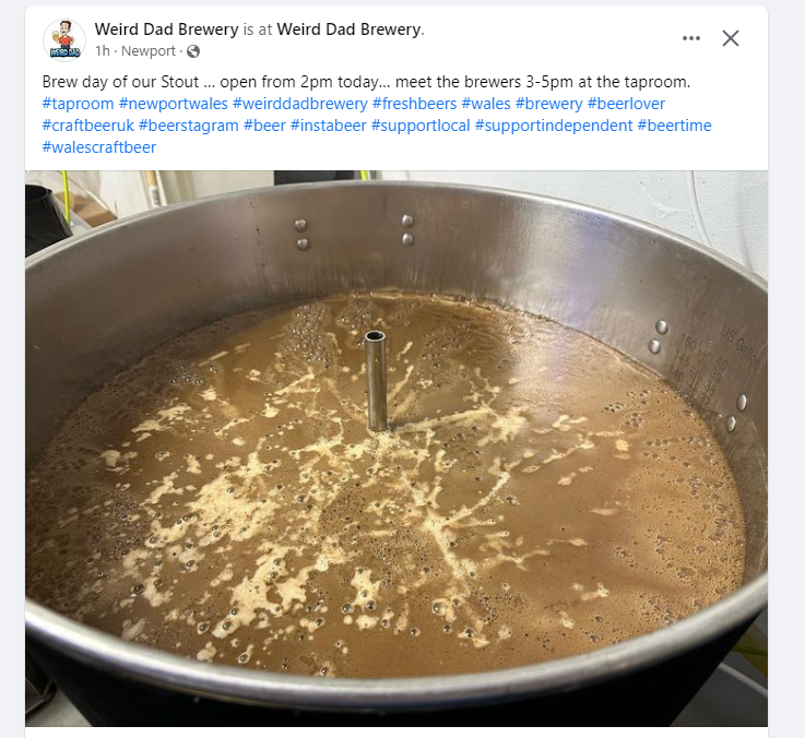 Brew day at @WeirdDadBrewery 
Meet the brewers from 3-5pm at the Taproom on Caerleon Road opposite the Cenotaph