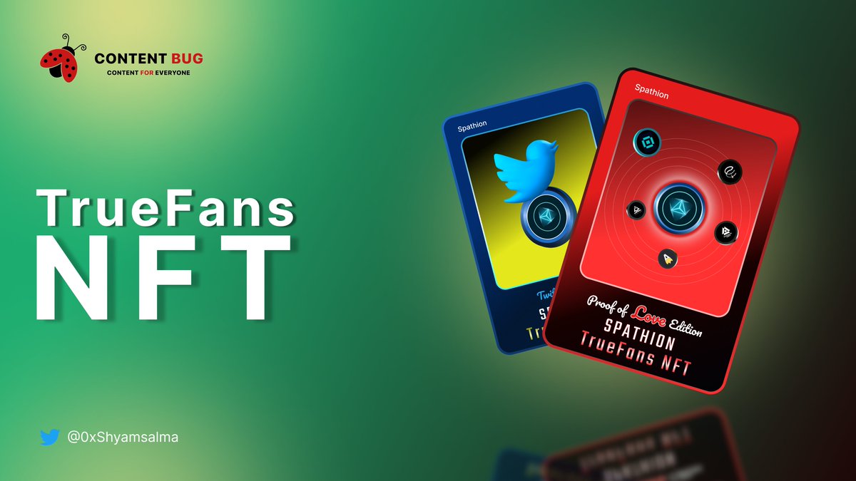 0xShyamsalma's tweet photo. Claim @SpathionLabs's TrueFans NFT's Today!
#TrueFansNFT #Spathion #NFT #TwitterEdition https://t.co/3Y59mwle7O