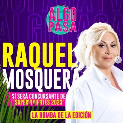 RafaelGLAF5's tweet photo. Profunda vergüenza que Raquel Mosquera vaya a ser concursante de Supervivientes 2023, además incumpliendo la regla no escrita de no concursar 2 veces #Supervivientes2023 #APOYOROCIO17F #ViernesDeluxe #AR17F #YaEsMediodía17F #yoveosálvame https://t.co/Mv1HQocrui