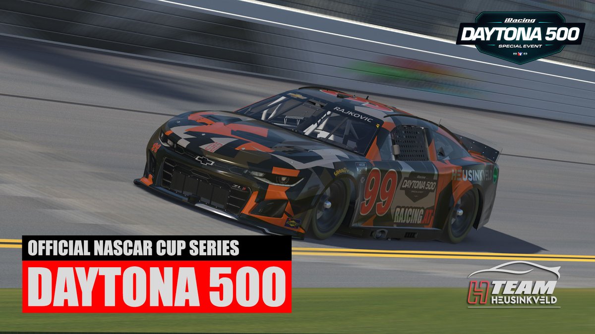 arajkov's tweet photo. DAYTONA AGAIN? YES YES YES !!! #DAYTONA500 #NASCAR #camarozl1 #iRacing #heusinkveld https://t.co/a3DBTjNHls