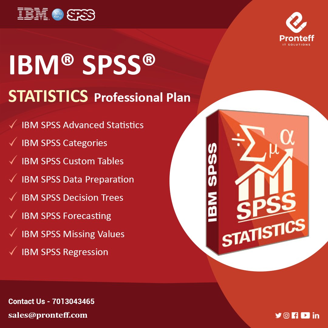 #IBMSPSSStatistics is a powerful #softwareprogram that is used for #StatisticalAnalysis and #DataVisualization.
-
#Pronteff #RedhatPartners #IBMPartners #dataresearch #spsssoftware #professionalplans #ibmspss #ResearchStudies #dataanalytics #spssdataanalysis #businessstrategy