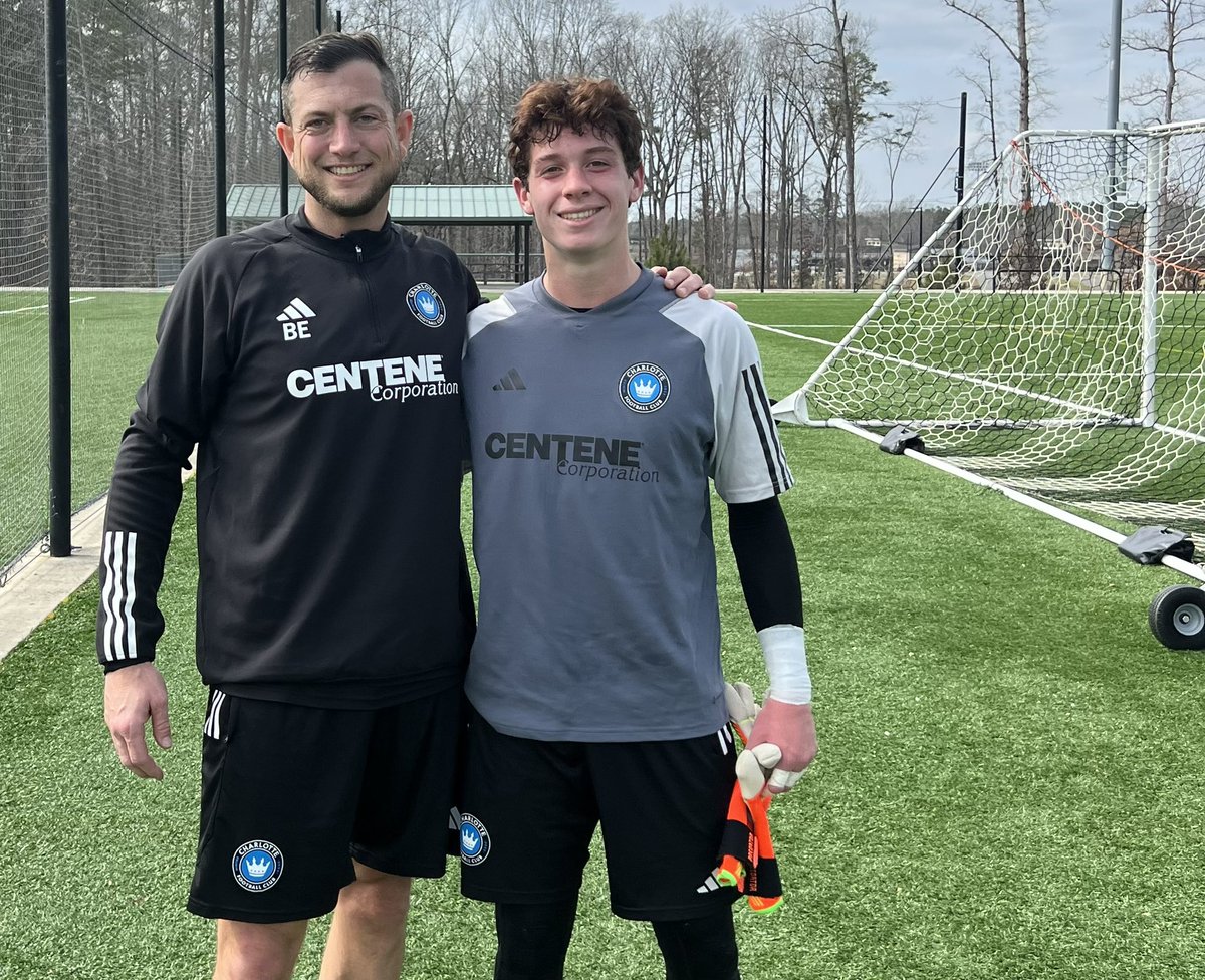 brian_edwards_'s tweet image. Great to see such a hard working young man, from our Academy, get a chance to train with @crownlegacyfc #gk #gkunion #propathway @CharlotteFC