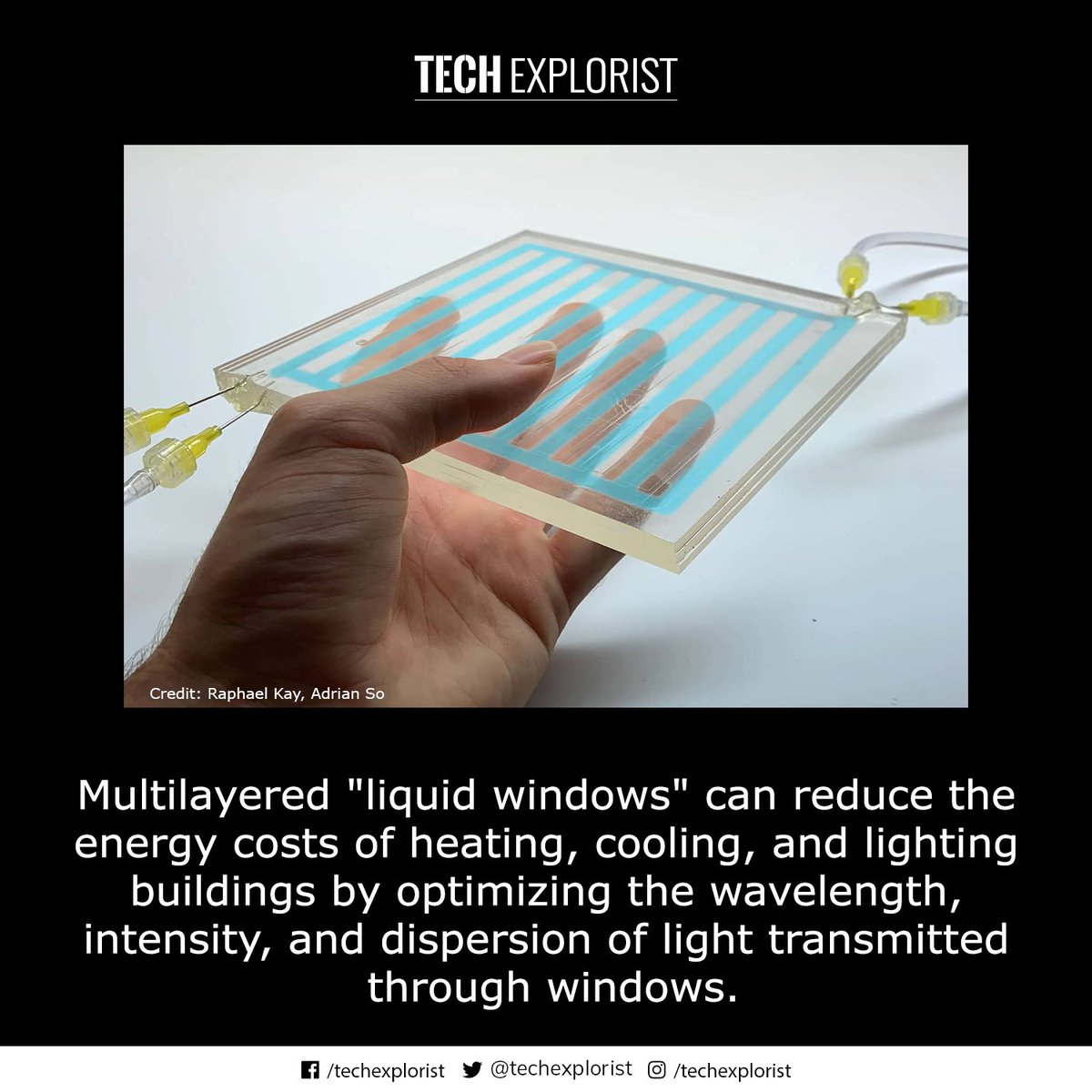 TechExplorist's tweet image. Squid skin-inspired liquid windows help buildings save on energy costs.
#liquidwindows #multilayered #scienceandtechnology #techexplorist
