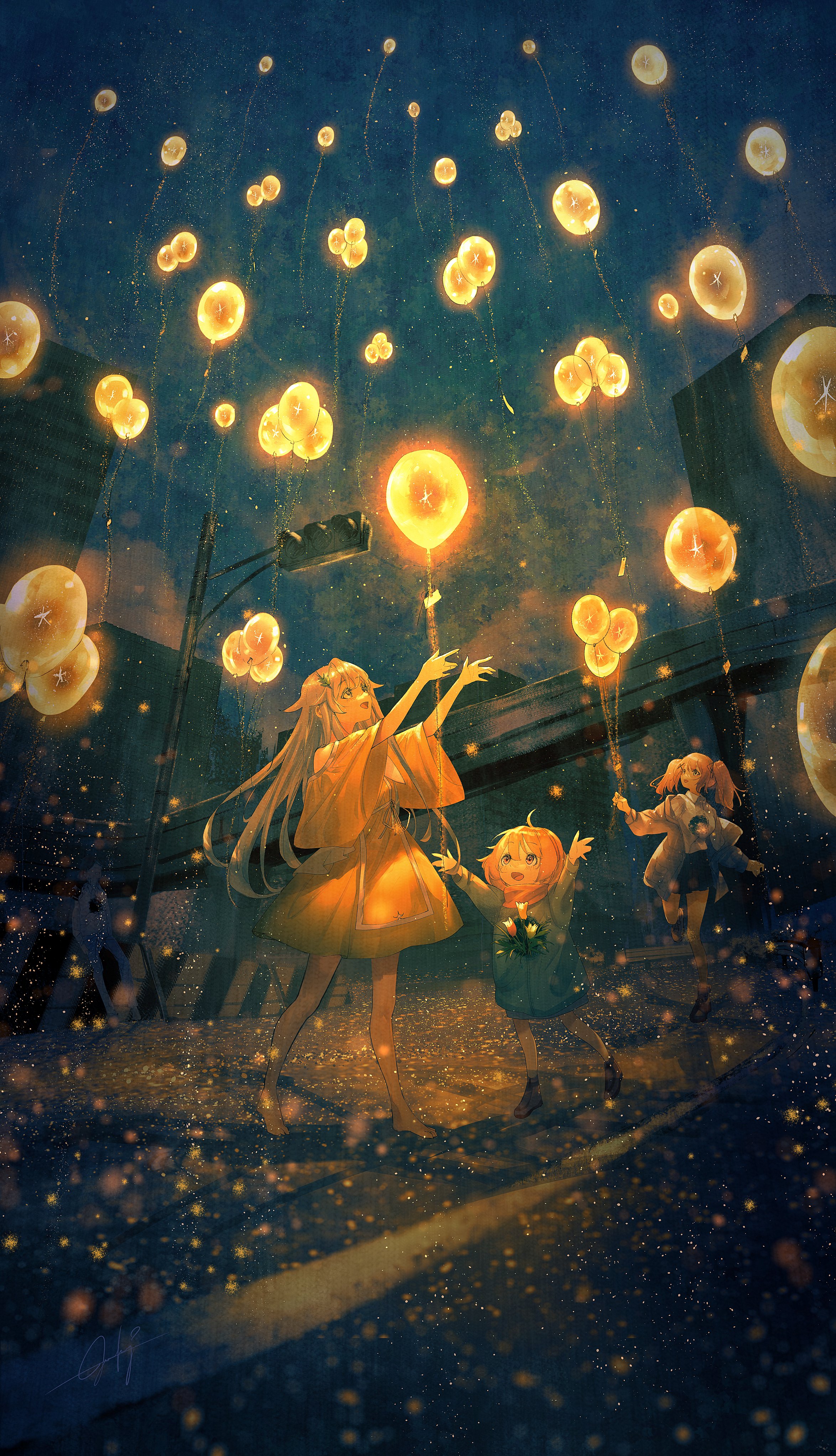 額装イラスト「陽ひらく彼女たちの小夜曲」(オーロラ加工) ブルーアーカイブ 額装イラスト「陽ひらく彼女たちの小夜曲
