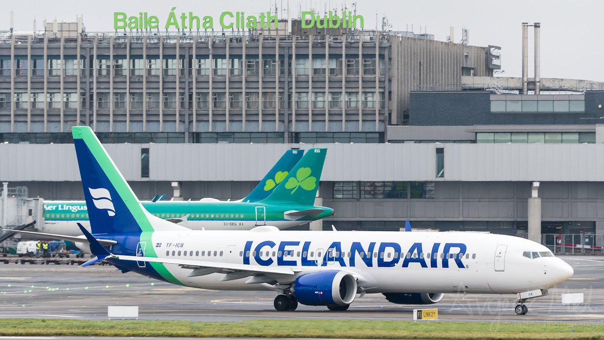 AvgeekMel's tweet photo. One of @Icelandair fleet of @BoeingUK B737 Max 9 planes TF-ICB seen at @DublinAirport January 2023 #aviation #icelandair #mystopover #B737Max9 #avgeek https://t.co/DpDRMRNZON
