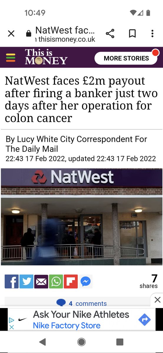 Louisa72Ellis's tweet photo. @Ian_Fraser @GOVUK Also getting rid of staff with cancer. https://t.co/UAAusx8P38