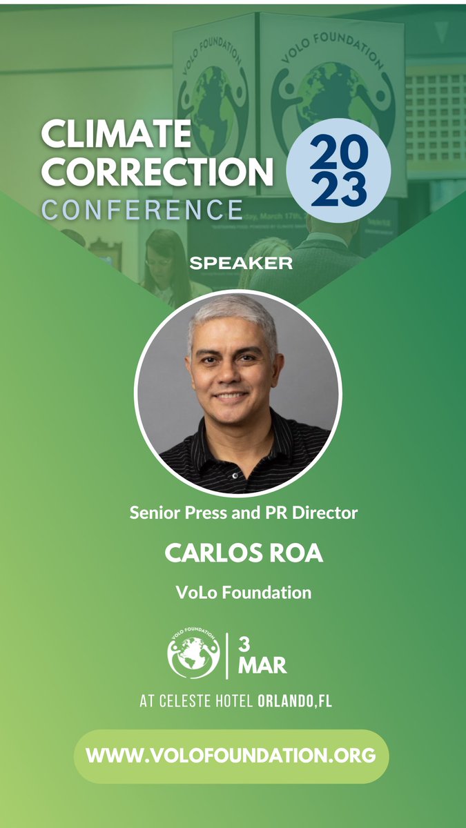 carlosroa1's tweet image. Nos vemos en #Orlando! 
#climatecorrection #climatecorrection2023 @VoLoFoundation