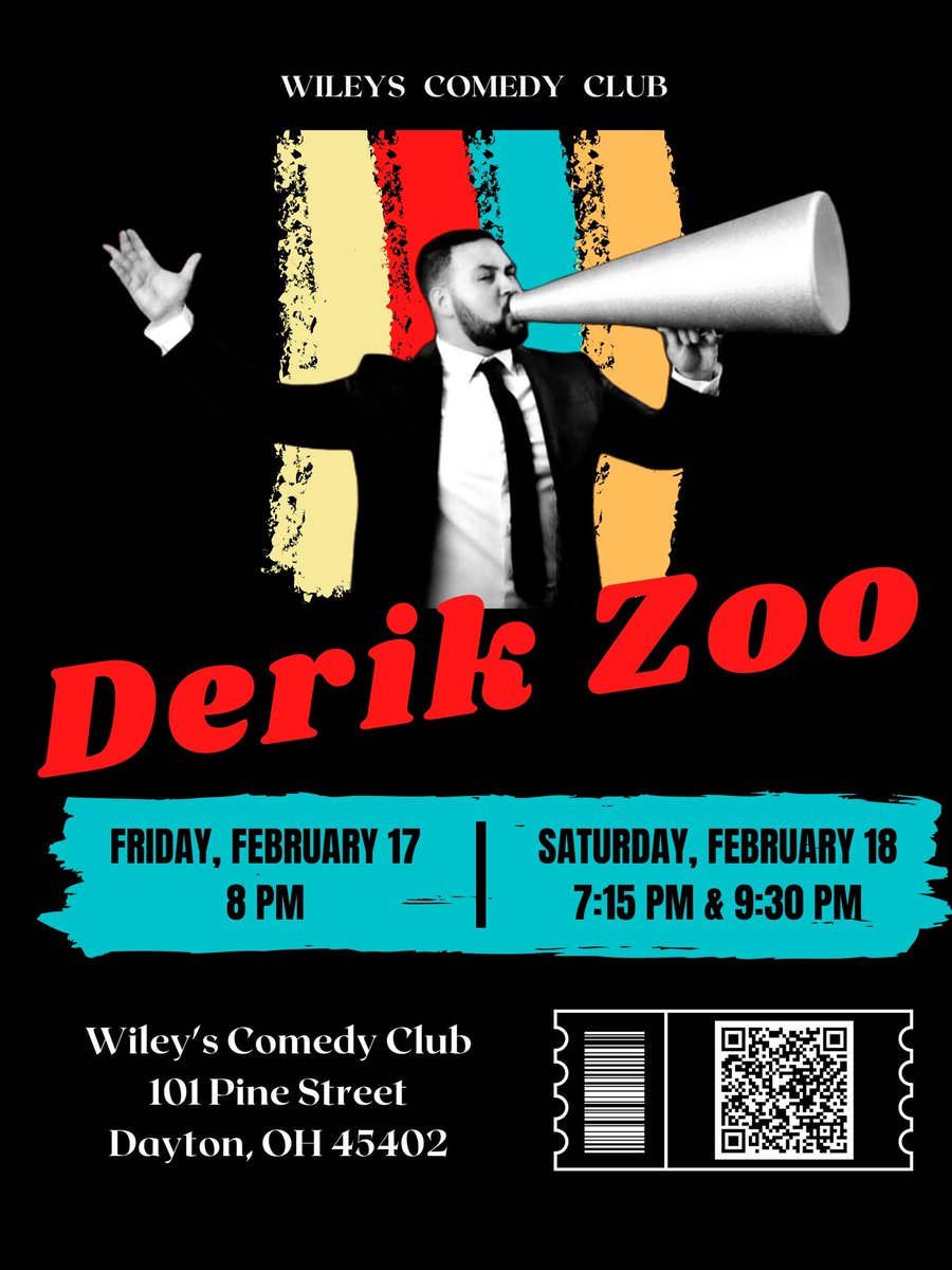 DerikZoo's tweet photo. To the wonderful people of #Dayton #Ohio! Check me out this morning on @GoodDayDayton hanging out with @tejjoshitv talking about my shows at @WileysDayton this weekend! 9am! https://t.co/fvwz19uXa9