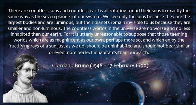 Geology_History's tweet photo. February 17, 1600, Giordano Bruno is sentenced to death for heresy.
https://t.co/G3Mf8lYba1 https://t.co/CwfWbMutFQ