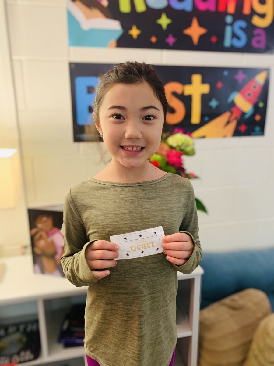 This sweet girl got a Golden Ticket for exemplary behavior!